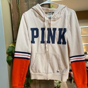 Pink zip up hoodie